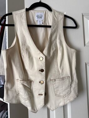 Denim beige vest